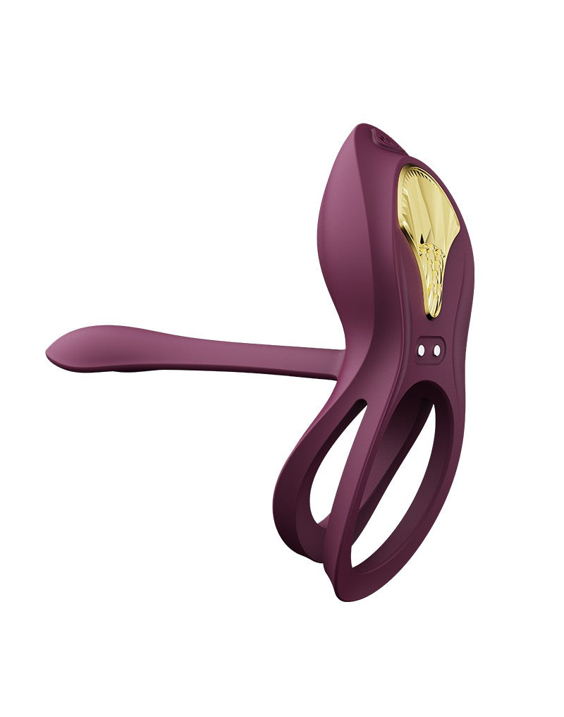 Zalo - Bayek - Vibrerende Cockring & Partner Vibrator Met Afstandsbediening - Amethyst Paars-Laced-up.nl