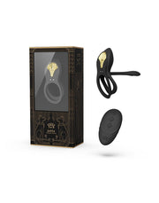 Zalo - Bayek - Vibrerende Cockring & Partner Vibrator Met Afstandsbediening - Obsidian Zwart-Laced-up.nl