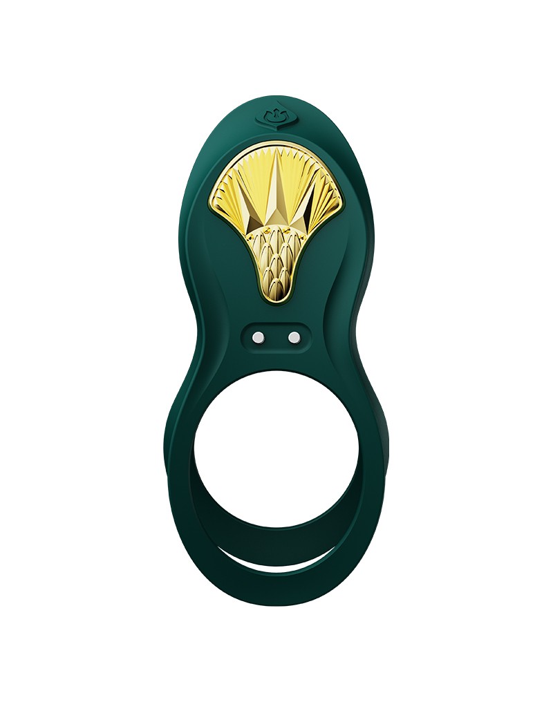 Zalo - Bayek - Vibrerende Cockring & Partner Vibrator Met Afstandsbediening - Smaragdgroen-Laced-up.nl