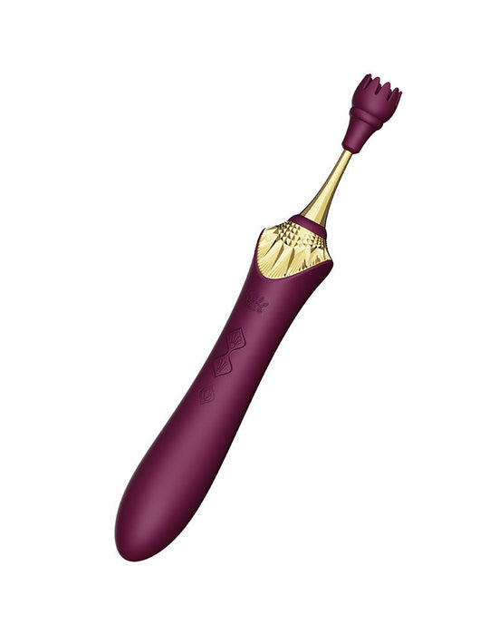 Zalo - Bess 2 - Verwarmde Pinpoint Clitoris Vibrator- Met Extra opzetstukken - Amethyst Paars-Laced-up.nl