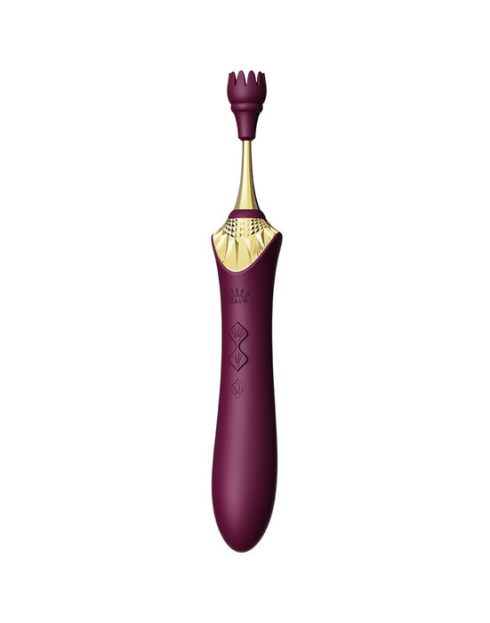 Zalo - Bess 2 - Verwarmde Pinpoint Clitoris Vibrator- Met Extra opzetstukken - Amethyst Paars-Laced-up.nl
