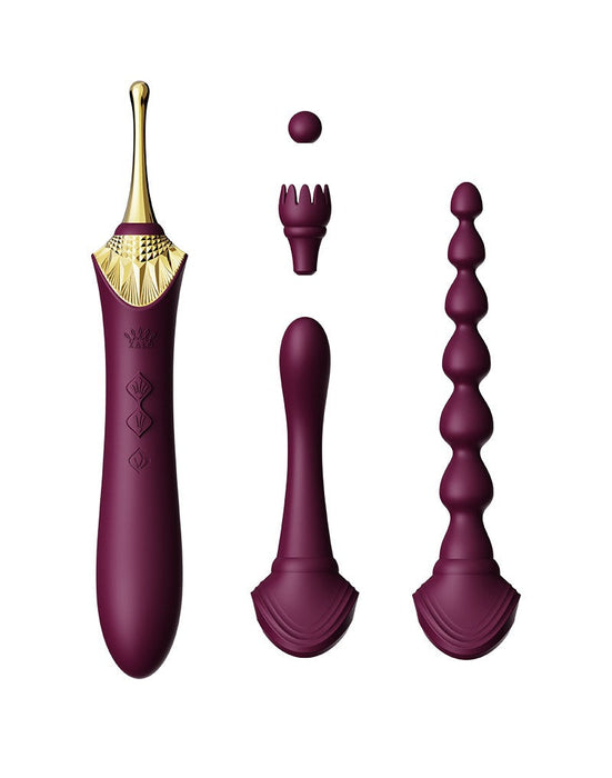 Zalo - Bess 2 - Verwarmde Pinpoint Clitoris Vibrator- Met Extra opzetstukken - Amethyst Paars-Laced-up.nl