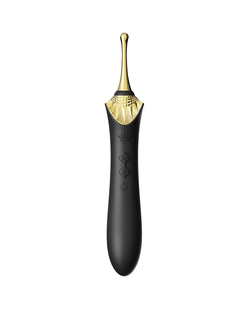 Zalo - Bess 2 - Verwarmde Pinpoint Clitoris Vibrator- Met Extra opzetstukken - Obsidian Zwart-Laced-up.nl