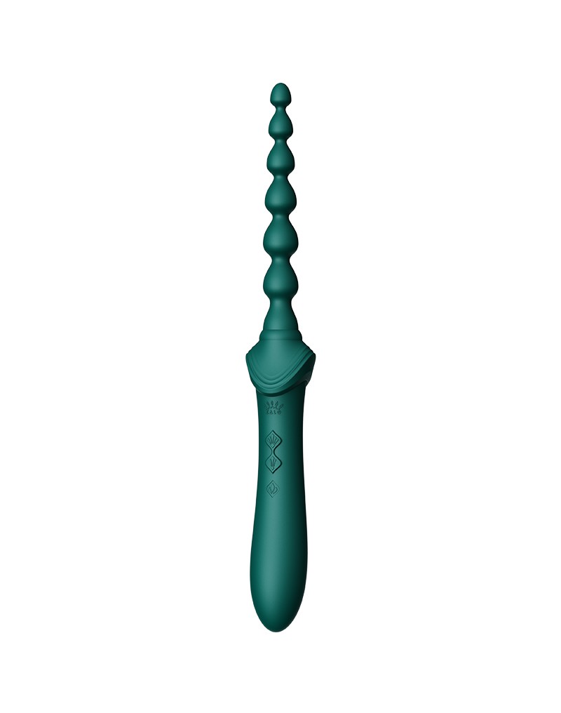 Zalo - Bess 2 - Verwarmde Pinpoint Clitoris Vibrator- Met Extra opzetstukken - Smaragdgroen-Laced-up.nl