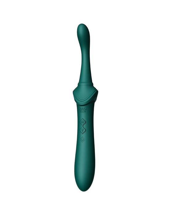 Zalo - Bess 2 - Verwarmde Pinpoint Clitoris Vibrator- Met Extra opzetstukken - Smaragdgroen-Laced-up.nl