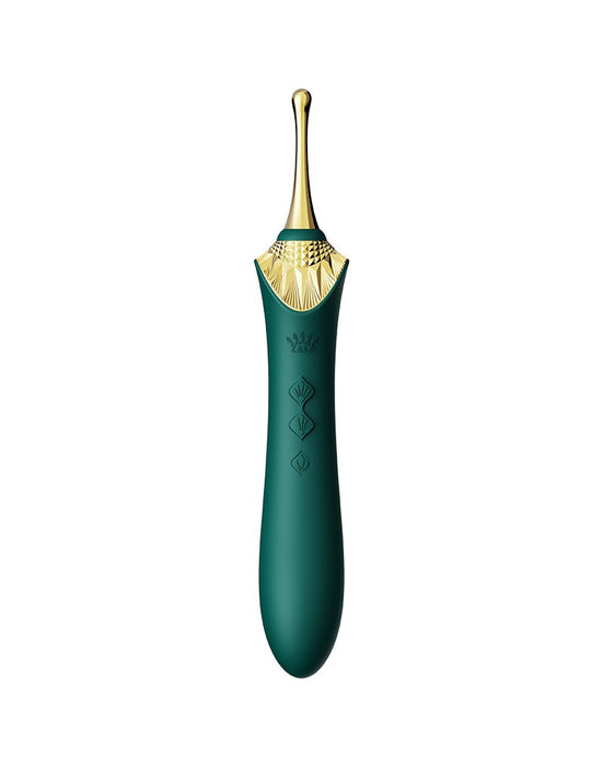 Zalo - Bess 2 - Verwarmde Pinpoint Clitoris Vibrator- Met Extra opzetstukken - Smaragdgroen-Laced-up.nl