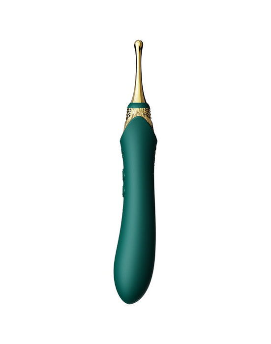 Zalo - Bess 2 - Verwarmde Pinpoint Clitoris Vibrator- Met Extra opzetstukken - Smaragdgroen-Laced-up.nl