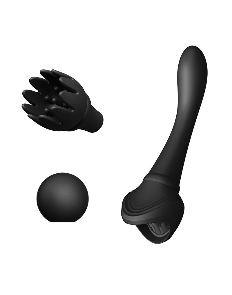 Zalo - Bess - Clitoris Pinpoint Vibrator - Met Extra opzetstukken - Obsidian Zwart-Laced-up.nl