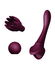 Zalo - Bess - Clitoris Pinpoint Vibrator - Met Extra opzetstukken - Robijn Rood-Laced-up.nl