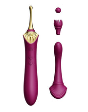 Zalo - Bess - Clitoris Pinpoint Vibrator - Met Extra opzetstukken - Robijn Rood-Laced-up.nl
