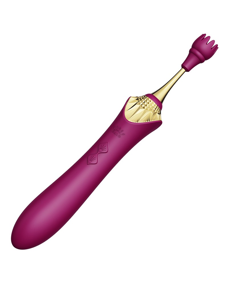Zalo - Bess - Clitoris Pinpoint Vibrator - Met Extra opzetstukken - Robijn Rood-Laced-up.nl