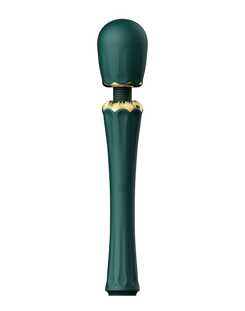 Zalo - Kyro - Wand Vibrator - Met 2 Opzetstukken - Smaragdgroen-Erotiekvoordeel.nl