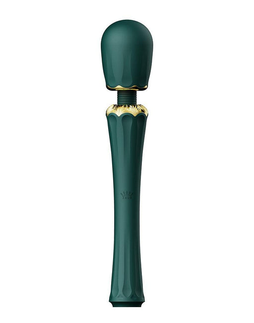 Zalo - Kyro - Wand Vibrator - Met 2 Opzetstukken - Smaragdgroen-Erotiekvoordeel.nl