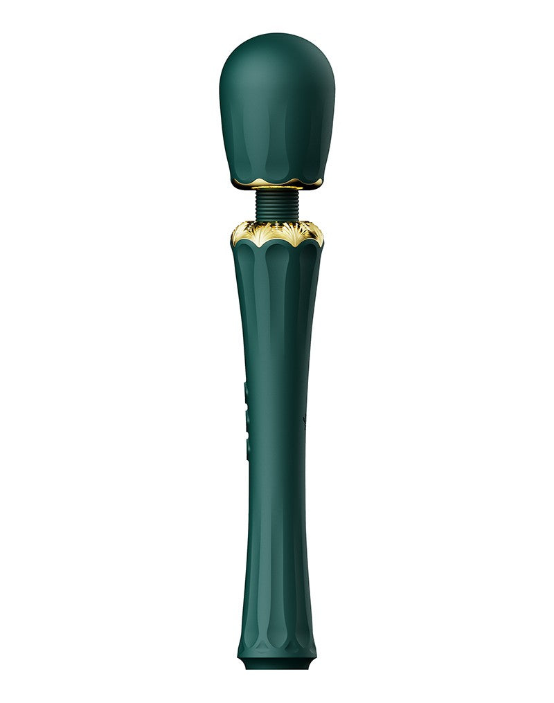 Zalo - Kyro - Wand Vibrator - Met 2 Opzetstukken - Smaragdgroen-Erotiekvoordeel.nl
