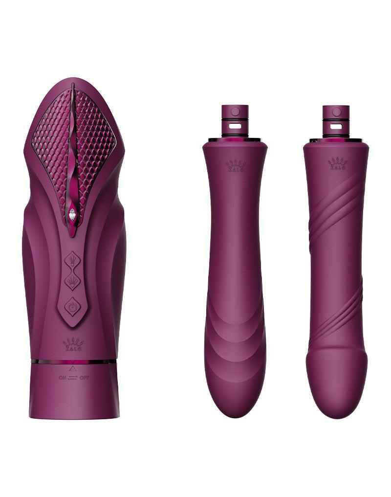 Zalo - Sesh - Verwarmende Stotende Vibrator met Afstandsbediening - Amethyst Paars-laced-up.nl