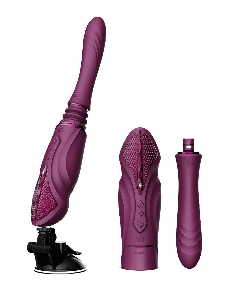 Zalo - Sesh - Verwarmende Stotende Vibrator met Afstandsbediening - Amethyst Paars-laced-up.nl