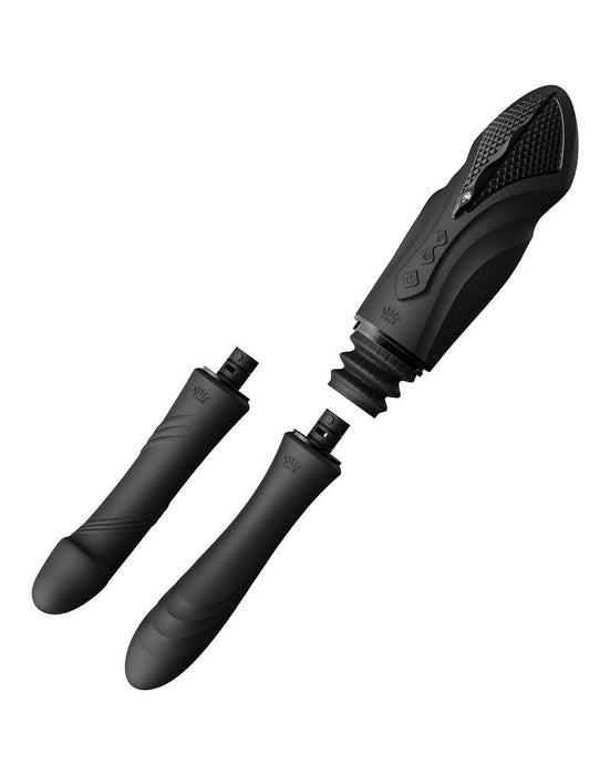 Zalo - Sesh - Verwarmende Stotende Vibrator met Afstandsbediening - Obsidian Zwart-Laced-up.nl