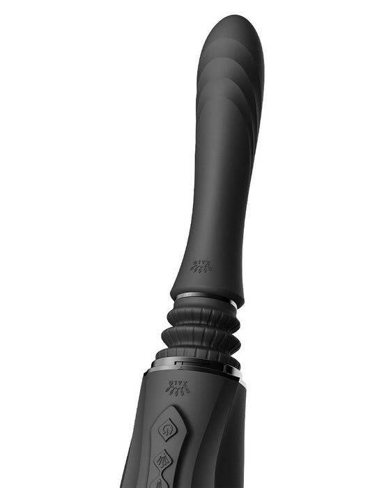Zalo - Sesh - Verwarmende Stotende Vibrator met Afstandsbediening - Obsidian Zwart-Laced-up.nl
