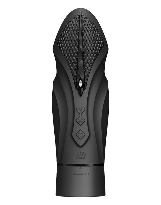 Zalo - Sesh - Verwarmende Stotende Vibrator met Afstandsbediening - Obsidian Zwart-Laced-up.nl