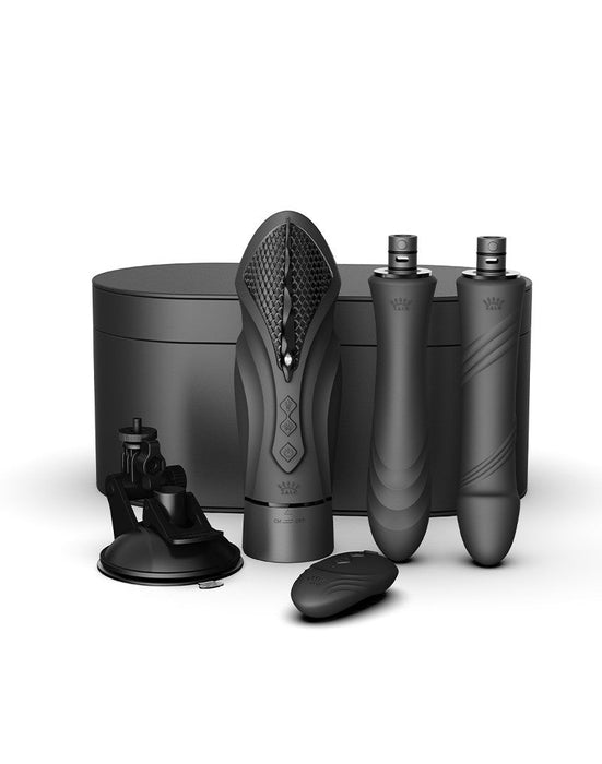 Zalo - Sesh - Verwarmende Stotende Vibrator met Afstandsbediening - Obsidian Zwart-Laced-up.nl