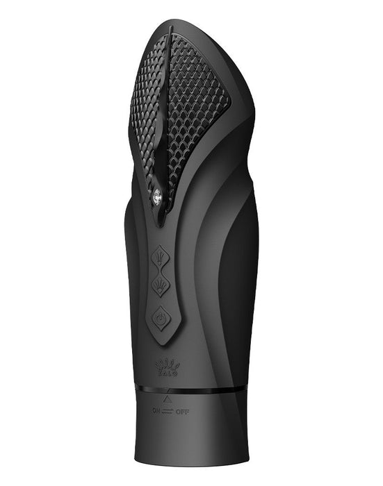 Zalo - Sesh - Verwarmende Stotende Vibrator met Afstandsbediening - Obsidian Zwart-Laced-up.nl