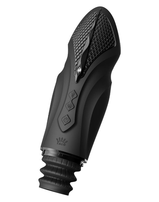Zalo - Sesh - Verwarmende Stotende Vibrator met Afstandsbediening - Obsidian Zwart-Laced-up.nl