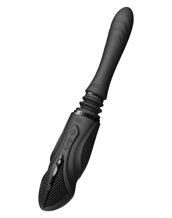 Zalo - Sesh - Verwarmende Stotende Vibrator met Afstandsbediening - Obsidian Zwart-Laced-up.nl