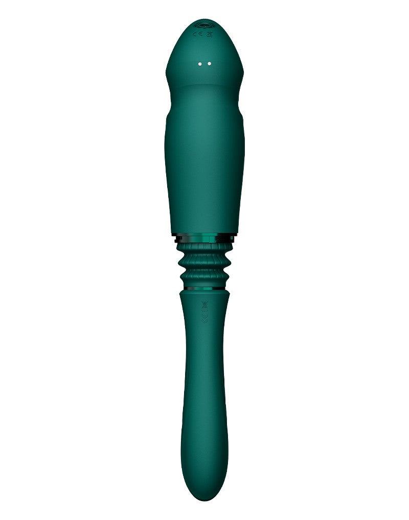 Zalo - Sesh - Verwarmende Stotende Vibrator met Afstandsbediening - Smaragd Groen-Laced-up.nl