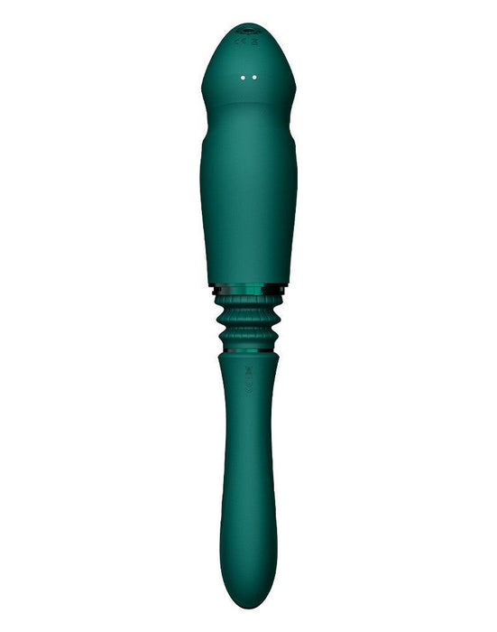 Zalo - Sesh - Verwarmende Stotende Vibrator met Afstandsbediening - Smaragd Groen-Laced-up.nl