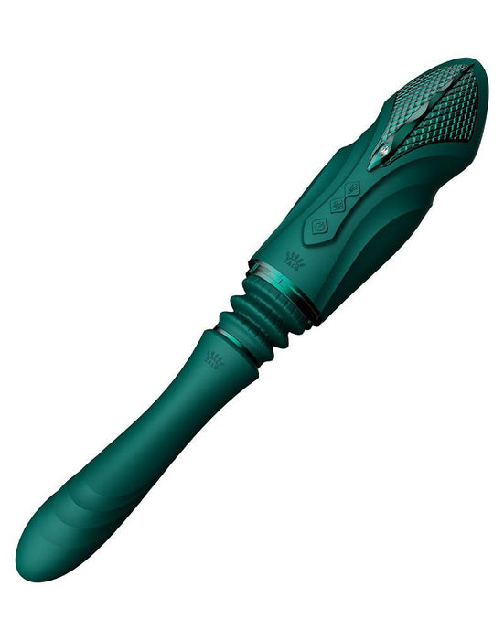 Zalo - Sesh - Verwarmende Stotende Vibrator met Afstandsbediening - Smaragd Groen-Laced-up.nl