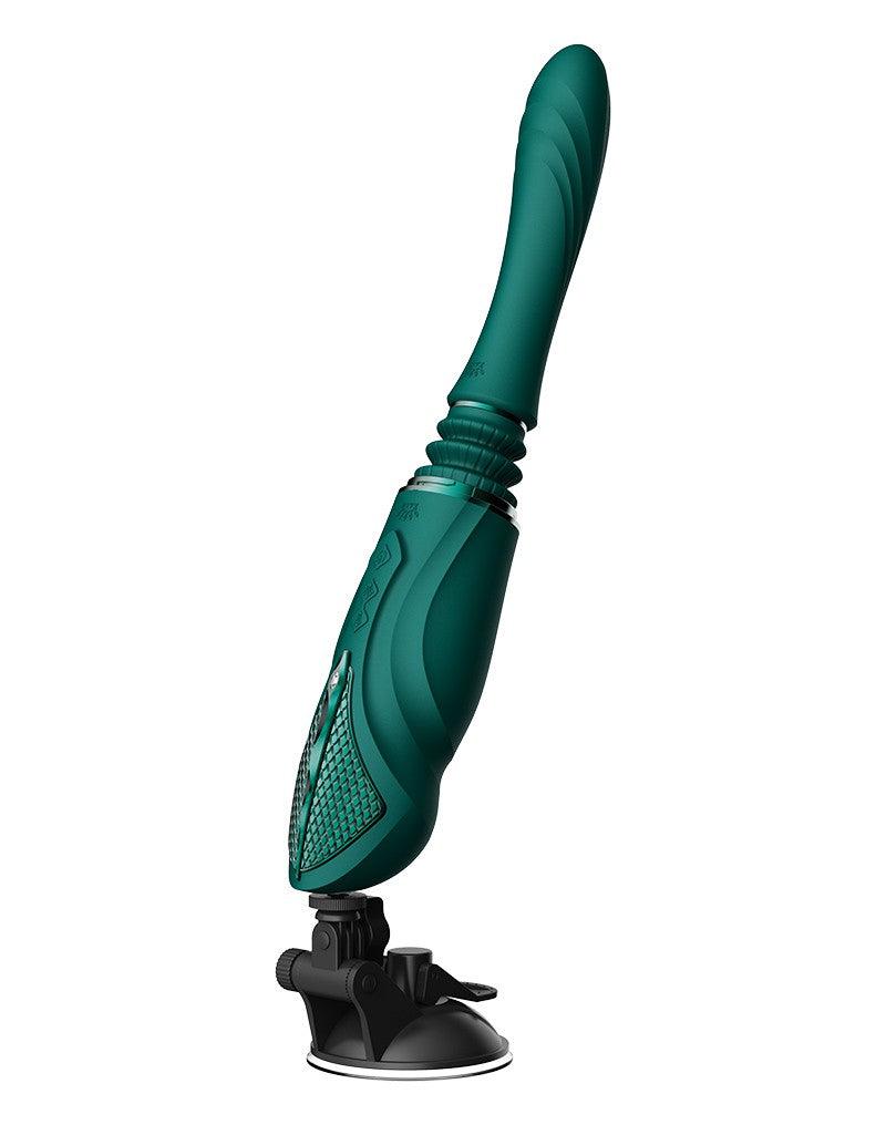 Zalo - Sesh - Verwarmende Stotende Vibrator met Afstandsbediening - Smaragd Groen-Laced-up.nl