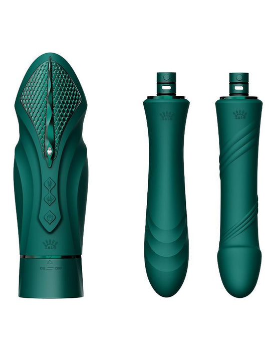 Zalo - Sesh - Verwarmende Stotende Vibrator met Afstandsbediening - Smaragd Groen-Laced-up.nl