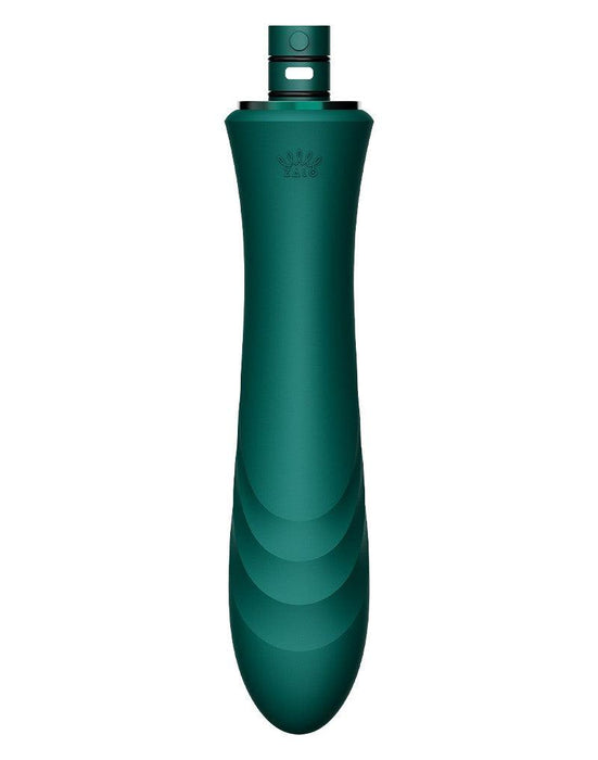 Zalo - Sesh - Verwarmende Stotende Vibrator met Afstandsbediening - Smaragd Groen-Laced-up.nl