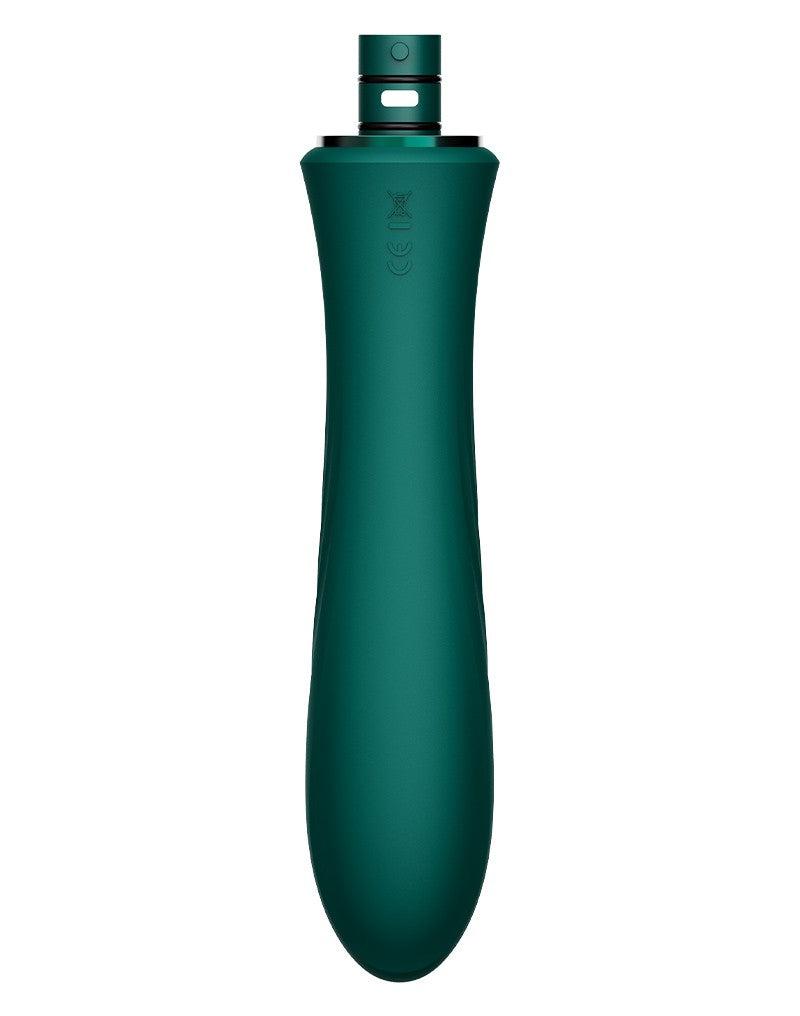 Zalo - Sesh - Verwarmende Stotende Vibrator met Afstandsbediening - Smaragd Groen-Laced-up.nl