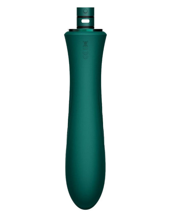 Zalo - Sesh - Verwarmende Stotende Vibrator met Afstandsbediening - Smaragd Groen-Laced-up.nl