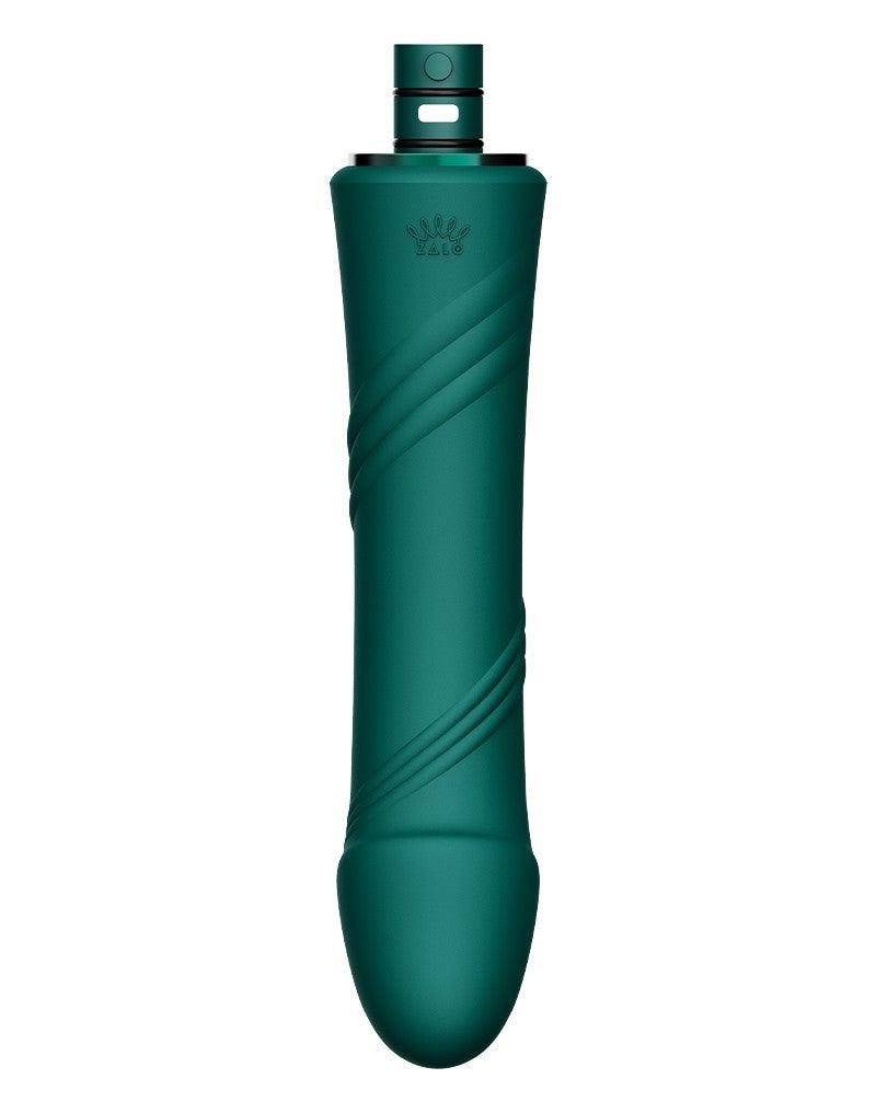 Zalo - Sesh - Verwarmende Stotende Vibrator met Afstandsbediening - Smaragd Groen-Laced-up.nl