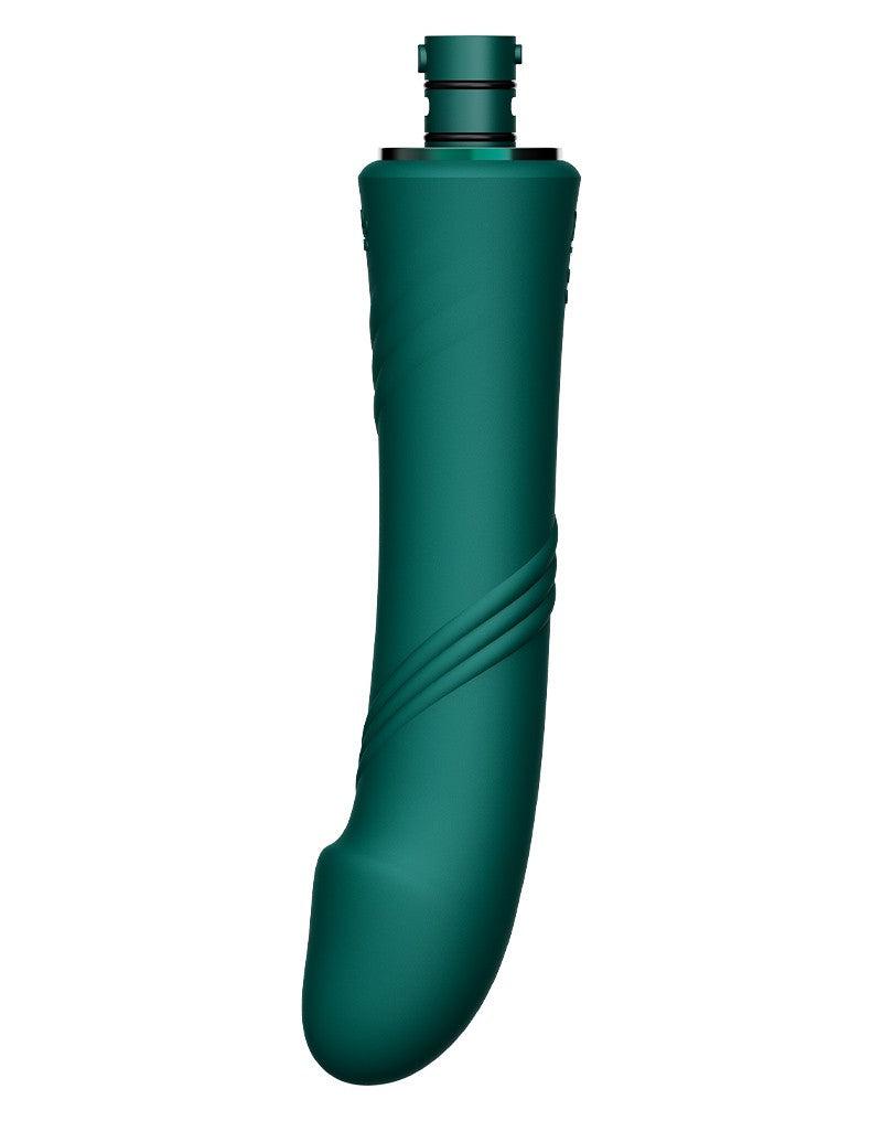 Zalo - Sesh - Verwarmende Stotende Vibrator met Afstandsbediening - Smaragd Groen-Laced-up.nl