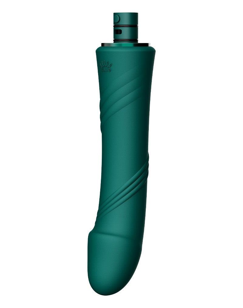Zalo - Sesh - Verwarmende Stotende Vibrator met Afstandsbediening - Smaragd Groen-Laced-up.nl