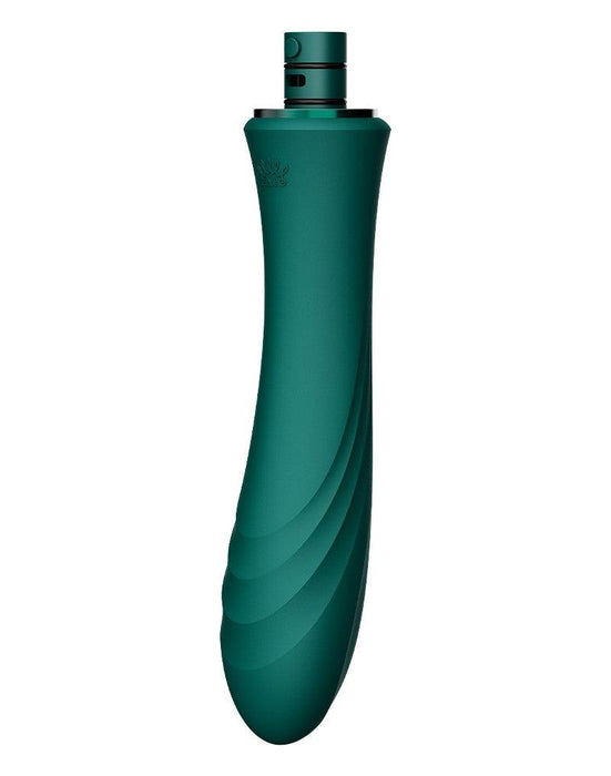 Zalo - Sesh - Verwarmende Stotende Vibrator met Afstandsbediening - Smaragd Groen-Laced-up.nl
