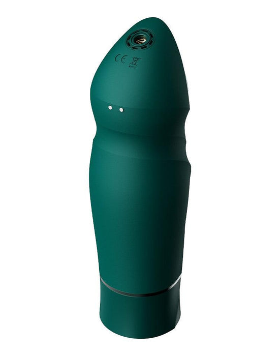 Zalo - Sesh - Verwarmende Stotende Vibrator met Afstandsbediening - Smaragd Groen-Laced-up.nl