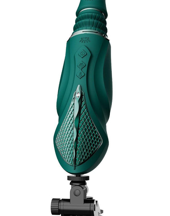 Zalo - Sesh - Verwarmende Stotende Vibrator met Afstandsbediening - Smaragd Groen-Laced-up.nl
