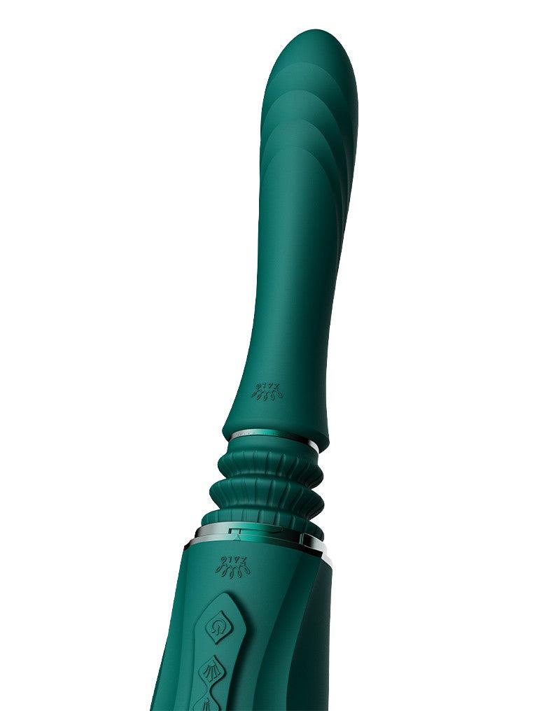 Zalo - Sesh - Verwarmende Stotende Vibrator met Afstandsbediening - Smaragd Groen-Laced-up.nl