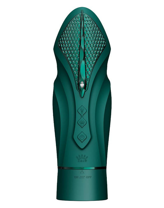Zalo - Sesh - Verwarmende Stotende Vibrator met Afstandsbediening - Smaragd Groen-Laced-up.nl