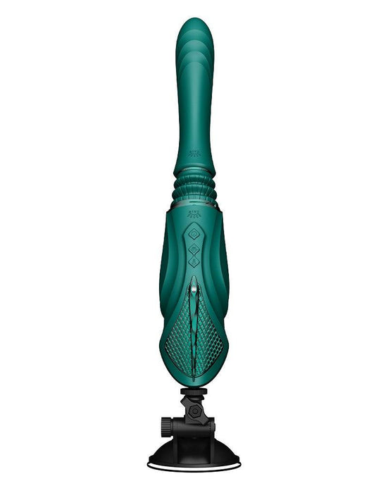 Zalo - Sesh - Verwarmende Stotende Vibrator met Afstandsbediening - Smaragd Groen-Laced-up.nl