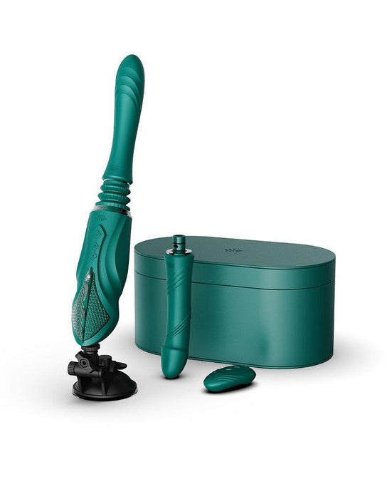 Zalo - Sesh - Verwarmende Stotende Vibrator met Afstandsbediening - Smaragd Groen-Laced-up.nl