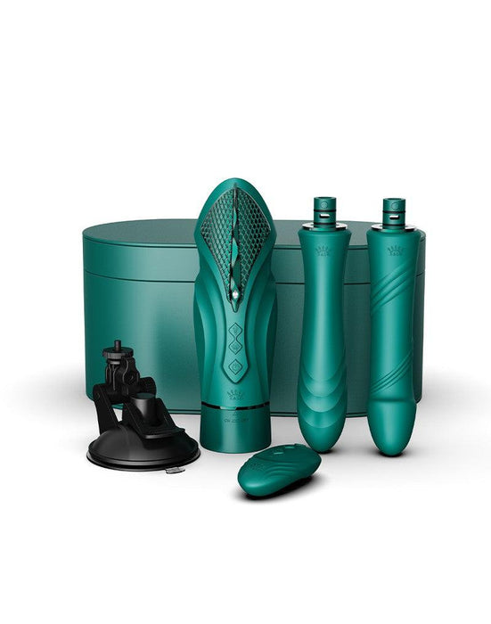 Zalo - Sesh - Verwarmende Stotende Vibrator met Afstandsbediening - Smaragd Groen-Laced-up.nl