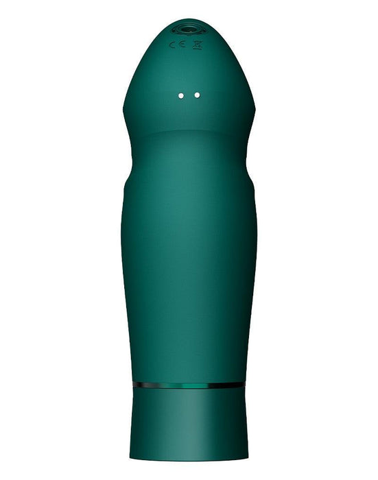 Zalo - Sesh - Verwarmende Stotende Vibrator met Afstandsbediening - Smaragd Groen-Laced-up.nl