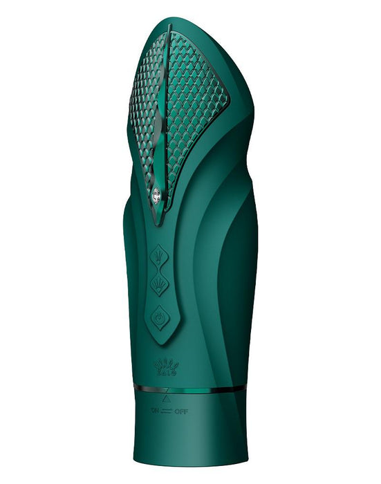 Zalo - Sesh - Verwarmende Stotende Vibrator met Afstandsbediening - Smaragd Groen-Laced-up.nl