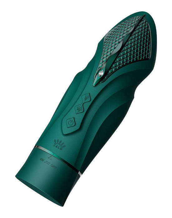 Zalo - Sesh - Verwarmende Stotende Vibrator met Afstandsbediening - Smaragd Groen-Laced-up.nl