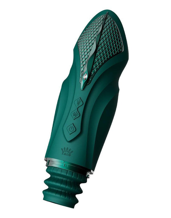 Zalo - Sesh - Verwarmende Stotende Vibrator met Afstandsbediening - Smaragd Groen-Laced-up.nl